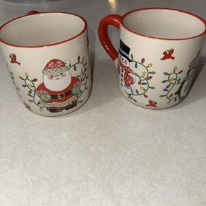 Temptations 16 oz. Winter Whimsy Baking Gingerbread Man Mug Santa Penguin Snowma